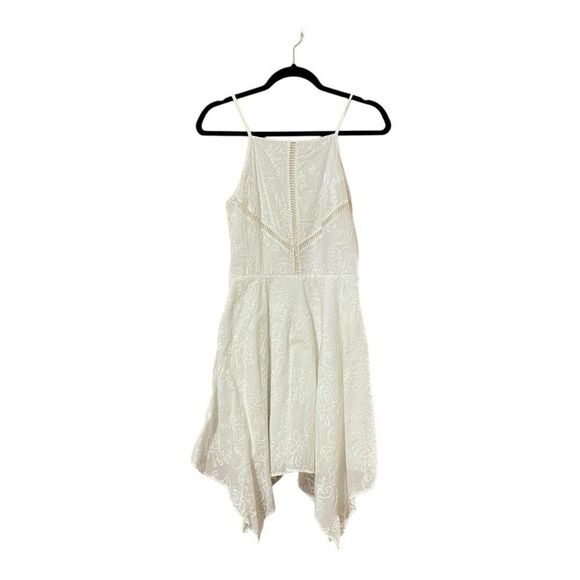 Altard State Womens Size Small White Embroidered Asymmetric Fit Flare Dress New - Picture 1 of 5